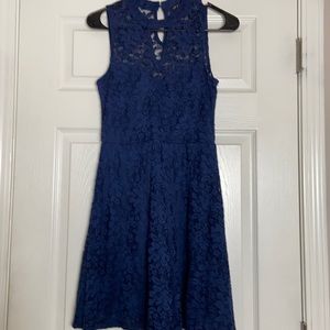As U Wish Blue Lace Dress S